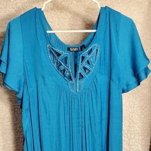 Blue Blouse 1X
